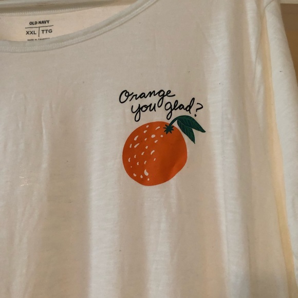 Old Navy Tops - Old navy “orange you glad” graphic tee Old Navy Tops - Old navy “orange you glad” graphic tee